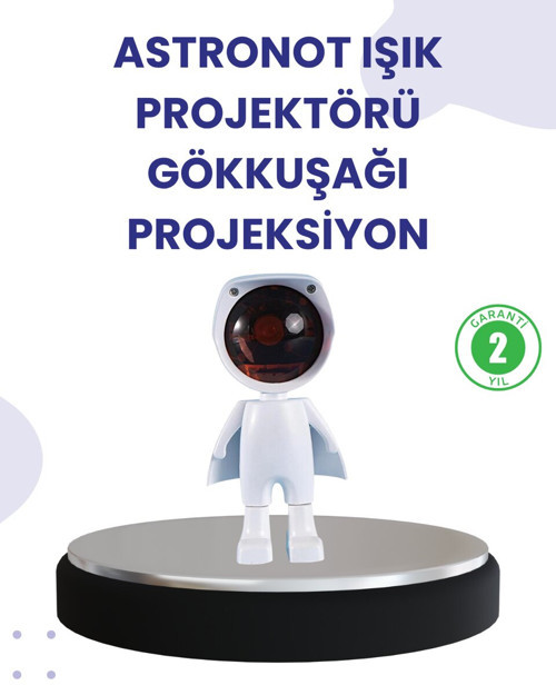 Dekoratif Gün Batımı Işığı – Astronot Figürlü - Şarjlı Gece Lambası