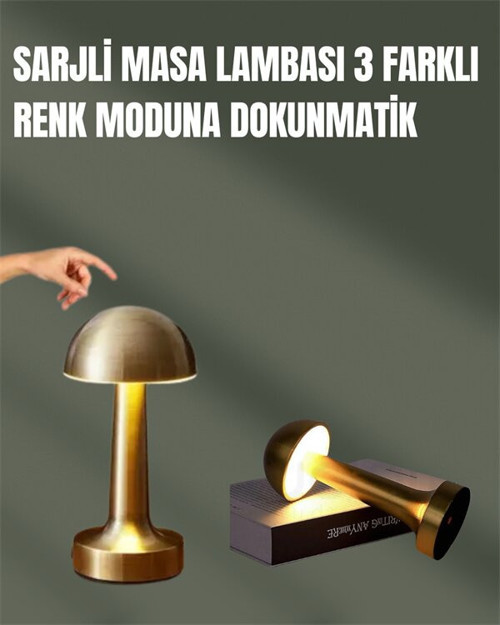 %100 Kademeli Ayarlanabilir USB Şarjlı LED Masa Lambası