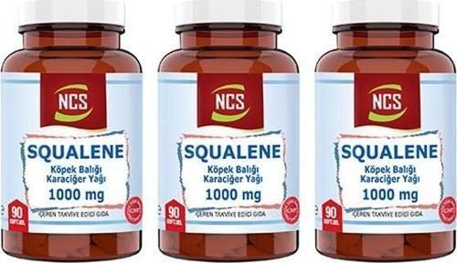 Squalene Köpek Balığı Karaciğer Yağı 1000 Mg 3 Kutu 90 Tablet