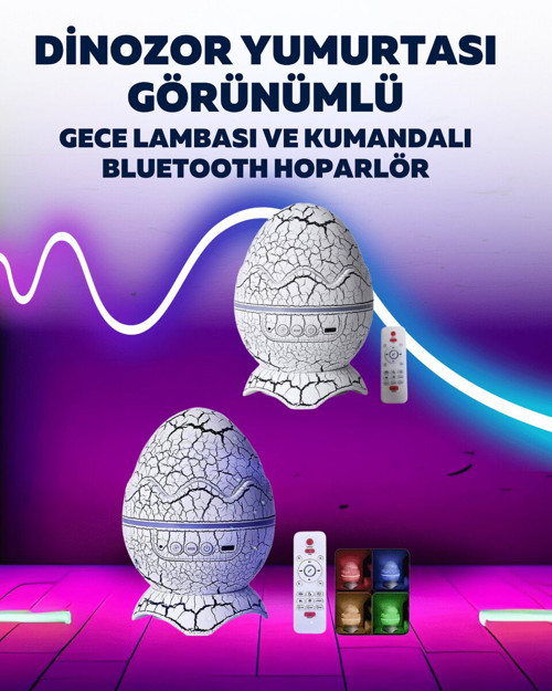Dinazor Yumurta Gece Lambası - Çocuk Odası İçin Eğlenceli ve Rahatlatıcı Işık