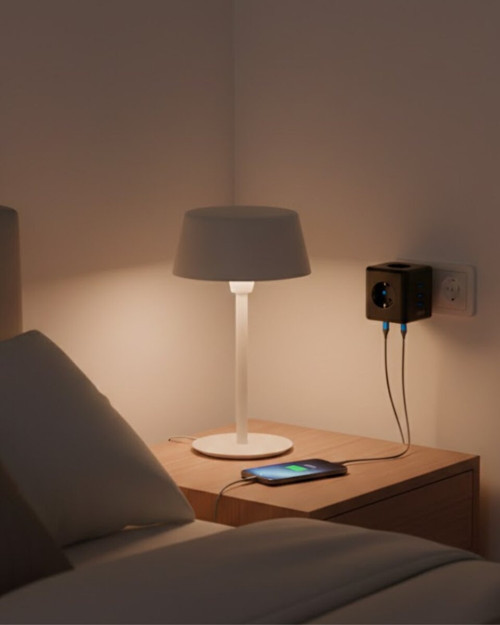 Akım Korumalı Priz ve Çoklu USB Girişli Güvenli Enerji Yönetimi