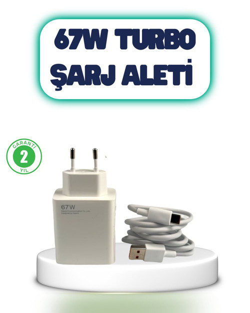 67W Turbo Hızlı Şarj Aleti - Poco F2 F3 F4 Uyumlu