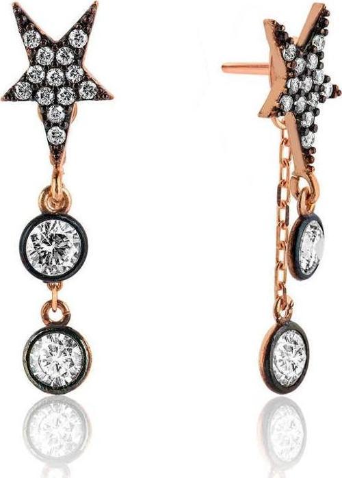 ​925 Ayar Gümüş Kutup Yıldızı Küpe