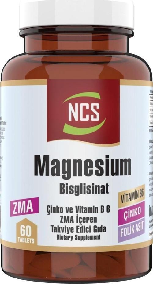 Zma Magnesium Bisglisinat 60 Tablet Çinko Folic Acid Vitamin B 6