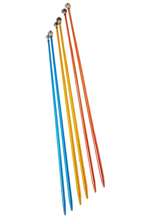 Metalize Kısa Şiş 25 cm 4 Numara - Örgü Projeleriniz İçin Şık ve Pratik Çözüm