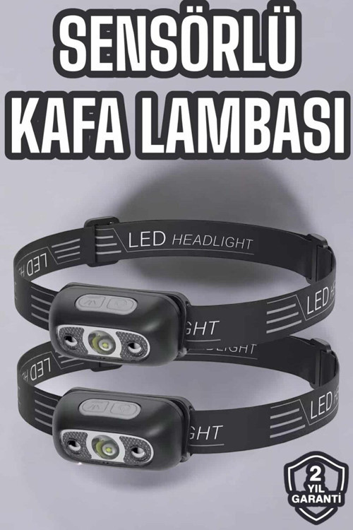 Kafa Lambası - Şarjlı LED Kamp Lambası 4 Modlu Su Geçirmez