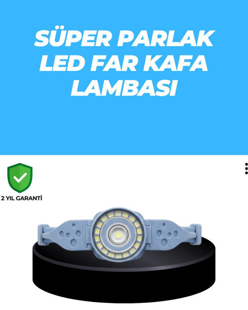 Uzun Pil Ömürlü Kamp ve Dağcılık Kafa Lambası - Güvenilir ve Kompakt Outdoor Işıklandırma