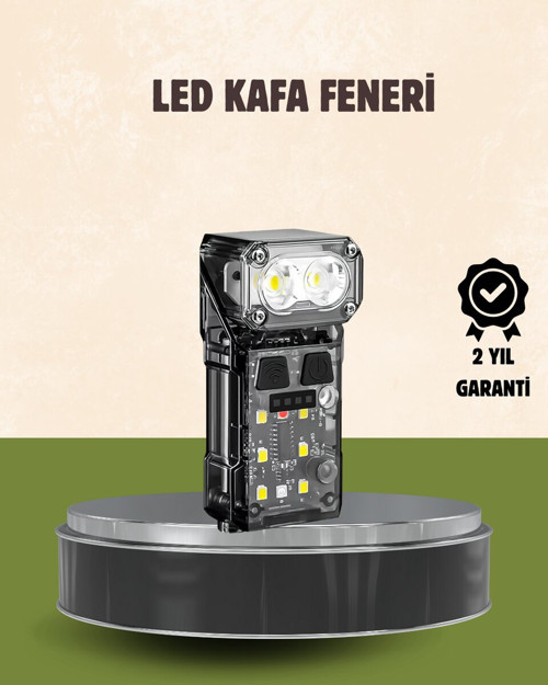 3’ü 1 Arada LED Far Şarj Edilebilir Sensörlü Manyetik - 10 Saat Kullanım