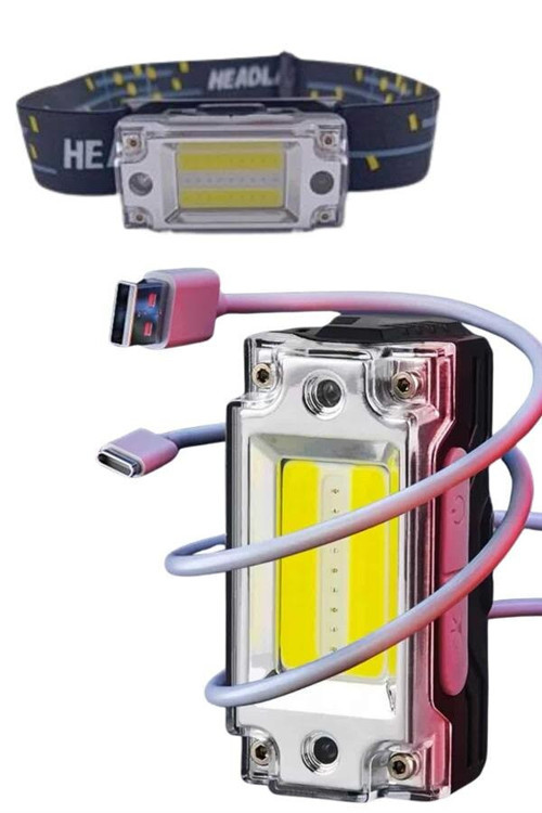 Şarjlı ve Sensörlü LED Kafa Lambası - Yüksek Parlaklık Kamp Aydınlatması ve 6 LED Performans