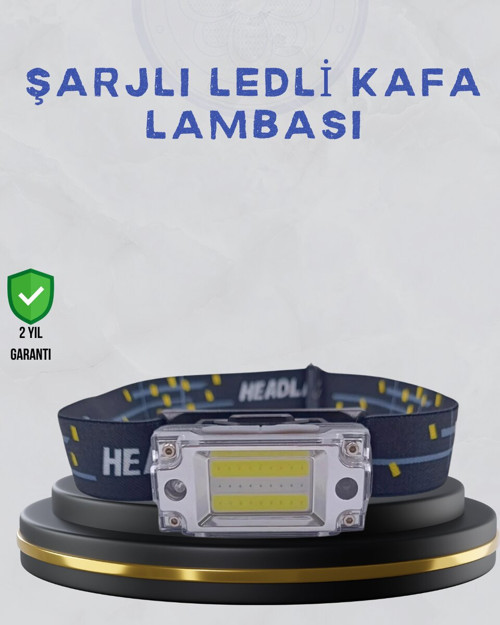 LED Kafa Feneri USB Şarjlı Manyetik 2 Modlu 215 Lümen - Kompakt ve Çok Fonksiyonlu