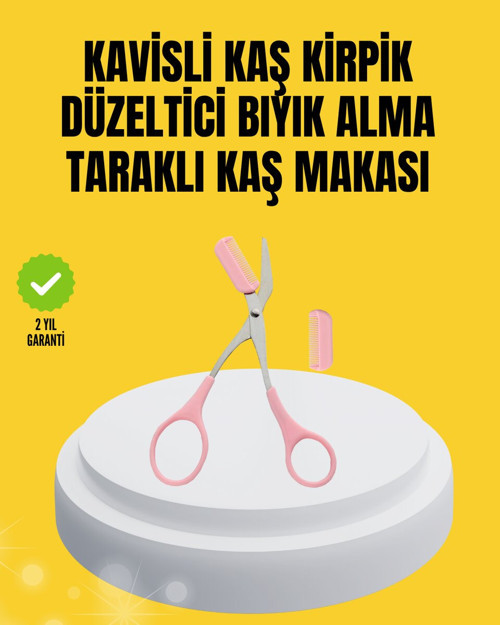 Kaş Kirpik ve Tırnak Çevresi Temizliği İçin Çok Fonksiyonlu Makas - İnce Uçlu Yüz Bakım Makası