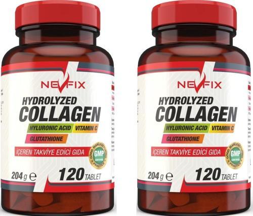 Hydrolyzed Collagen Hyluronic Acid Vitamin C Glutathione (2 Kutu) 120 Tablet Acid