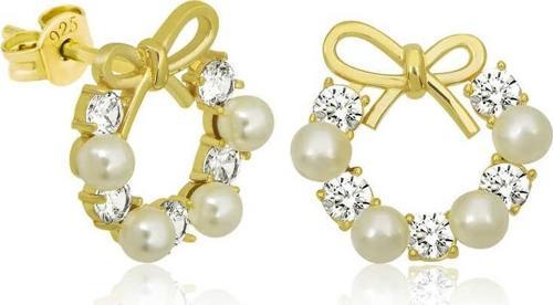 925 Ayar Gümüş İnci Kurdele Çivili Kadın Küpe