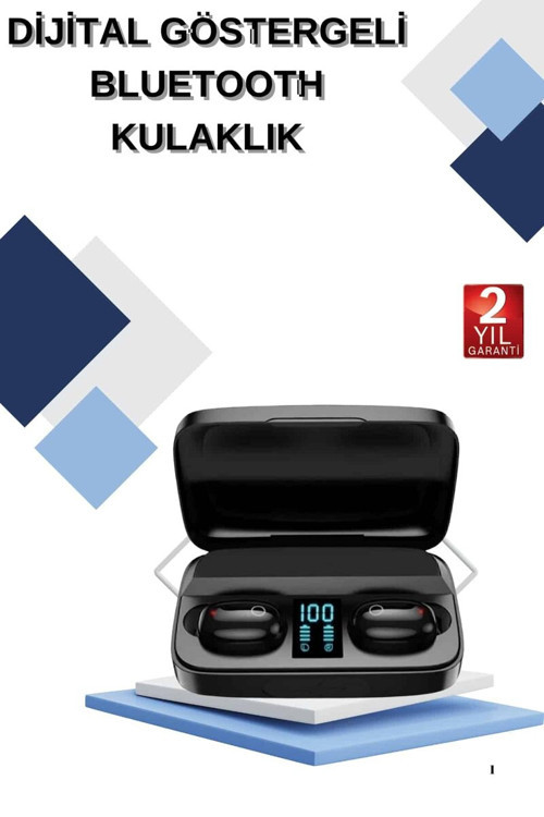 Dijital Göstergeli Bluetooth Kulaklık Kablosuz TWS Stereo Bluetooth 5.0 - Kablosuz Ses Keyfi ve Uzun Pil Ömrü