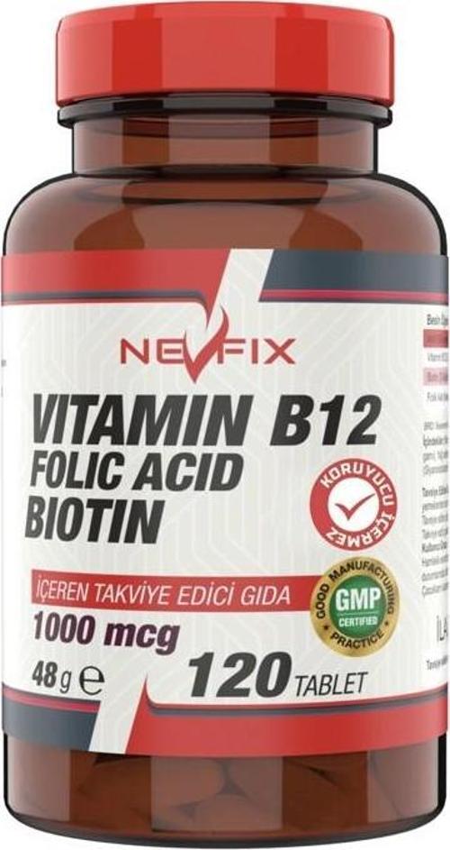 Vitamin B12 Folic Acid Biotin 1000 Mcg 120 Tablet