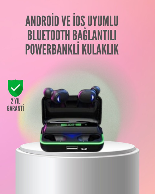 E10 Powerbank Özellikli Bluetooth 5.1 Kulaklık - Oyun ve Müzik İçin