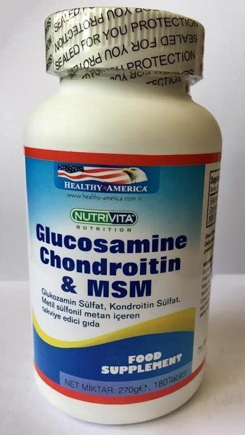 Nutrivita Glucosamine Chondroitin Msm 180 Tablet