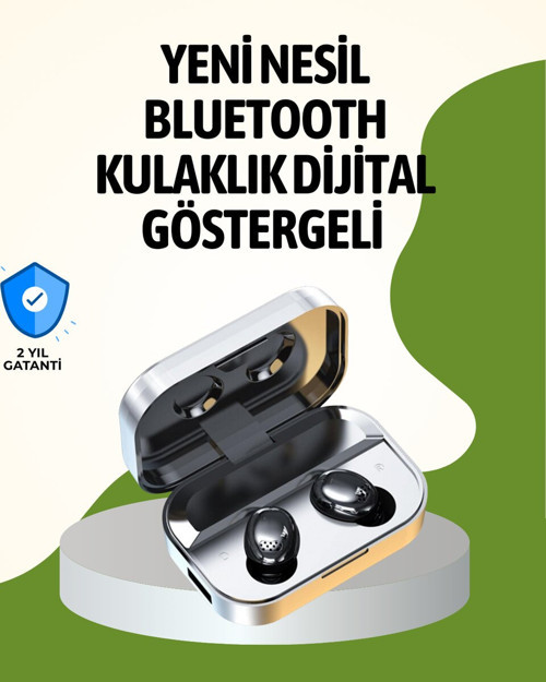 Gerçek Kablosuz Kulaklık - Bluetooth 5.0 Şarj Kutulu Parmak İzi Kontrollü