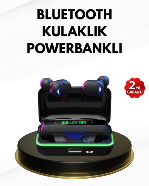 E10 Kablosuz Bluetooth Kulaklık – 3D Ses Powerbank Şarj Kutusu | 4-5 Saat Kesintisiz Müzik, Bluetooth 5.1, Gürültü Önleme