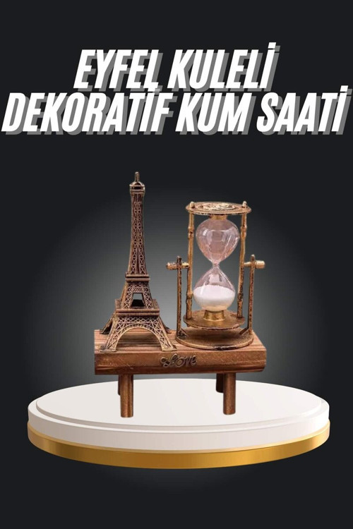 Eiffel Kulesi Kum Saati - Retro Dekoratif Hediyelik Eşya ve Masaya Hediye