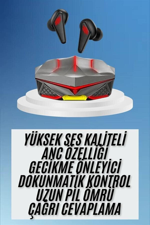 Dokunmatik Kontrol TWS Işıklı Kulaklık Kablosuz Oyuncu Kulaklığı - 0 Gecikme ve 32 LED Işık