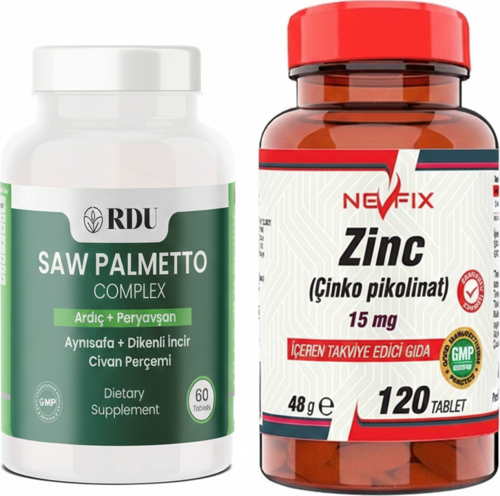 Saw Palmetto Complex Civanperçemi Aynısafa Peryavşan 60 Tablet - Nevfix Çinko 120 Tablet