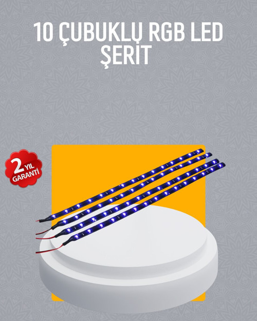 LED Yağmur Işığı Seti 10 Adet Meteor Çubuk Aydınlatma - Şık ve Etkileyici Dekorasyon