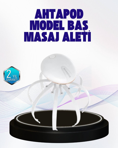 Taşınabilir Elektrikli Kafa Masaj Cihazı - Sessiz Motor ve Ergonomik Tasarım ile Stres Giderici Çözüm