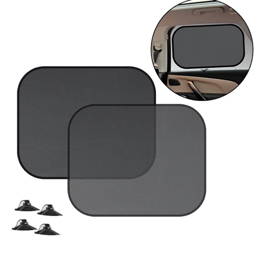 Vantuzlu Araç Cam Güneşliği 2'li Set - UV Korumalı 36x44 cm