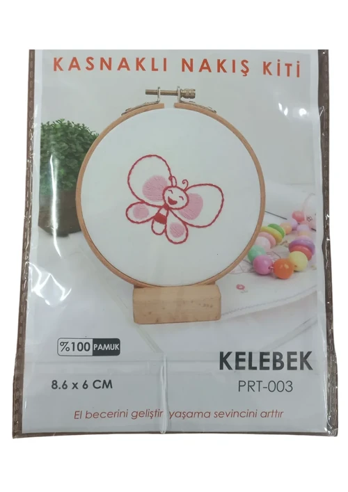 Nakış Kitleri Kasnaklı 8.6 X 6 cm Kelebek - Eğlenceli El İşi Projeleri İçin Profesyonel Çözüm