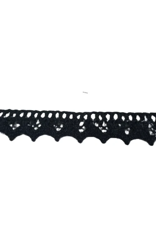 Kopanaki Dantel 1.5 cm Siyah 10 Metre - El İşi Zanaatkarlık ve Dekoratif Tasarım