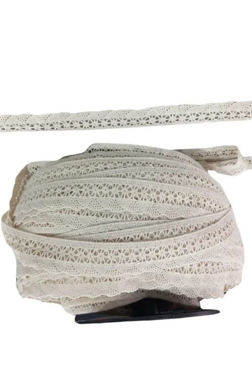 Kopanaki Dantel 4 cm Şeritli Krem 1 Metre - Geleneksel Zanaatkarlık ve Elegansın Buluşması