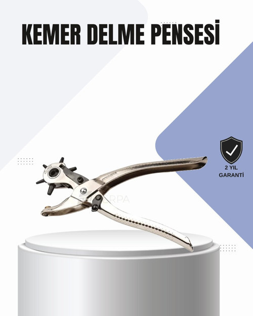 Çok Amaçlı 6 Farklı Delik Boyu Ayarlı Deri Delme Pencesi - Kemer, Çanta ve Terzilik İçin