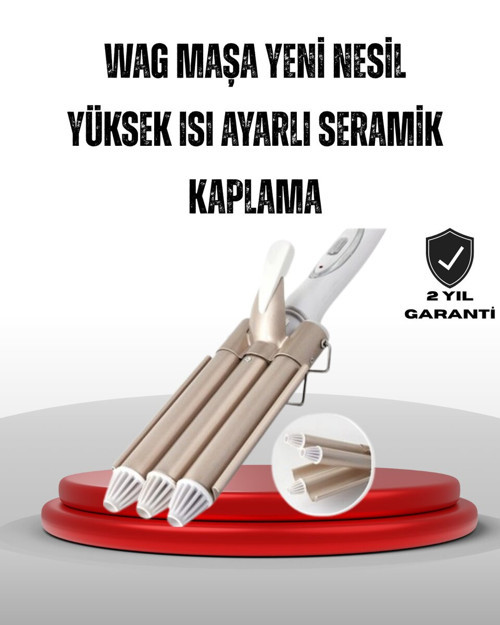 Ayarlanabilir Isı Ayarlı Profesyonel Bukle Maşası - Hızlı ve Nazik Şekillendirme