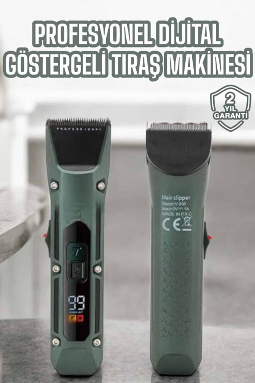 Turbo Motorlu Dijital Göstergeli Paslanmaz Çelik Tıraş Makinesi - Ayarlanabilir 0.8-2.0mm Kesim