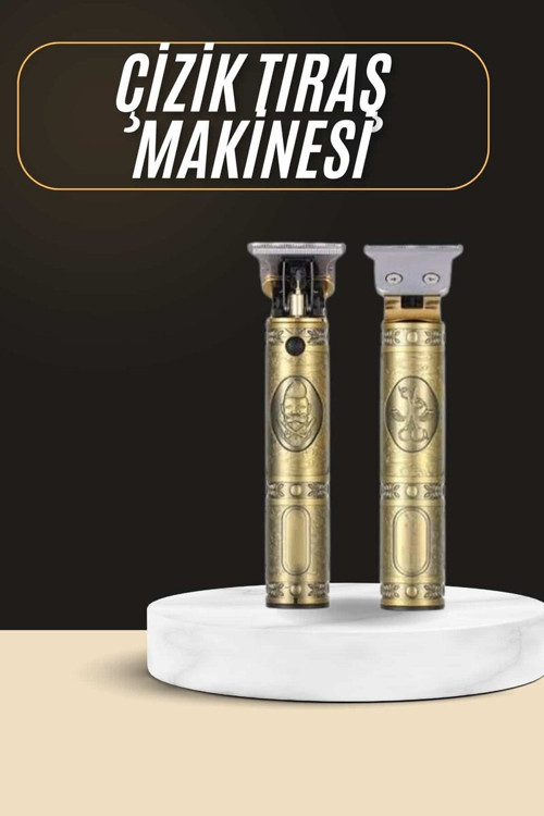 Şarjlı Tıraş Makinesi - Keskin T-Bıçak, Paslanmaz Çelik, 4 Taraklı