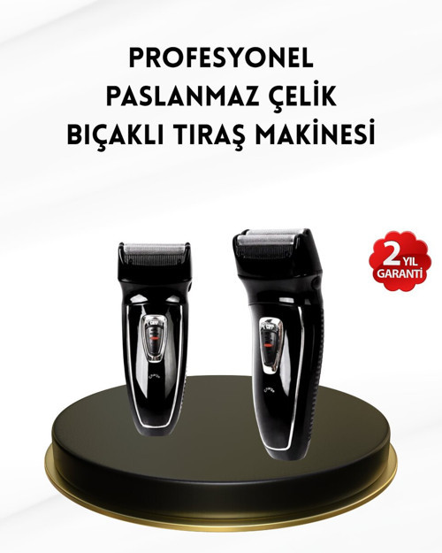 Uzun Pil Ömürlü Şarjlı Tıraş Makinesi – Hızlı Şarj ve Ergonomik Tasarım