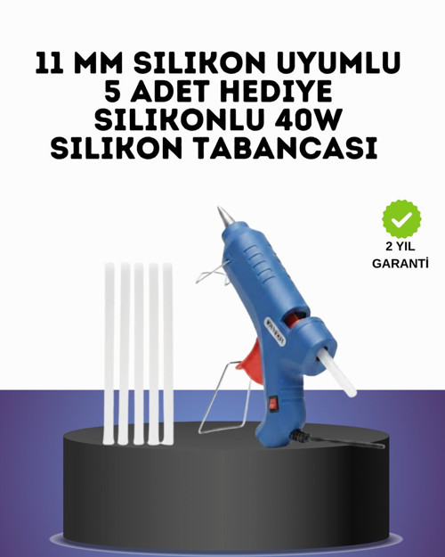 40W Sıcak Silikon Tabancası 5 Hediyeli - Dayanıklı Tasarım ve Pratik Kullanım