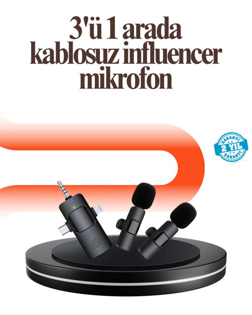 Tak ve Kullan Mikrofon - Gürültü Engelleyici Kablosuz Ses Desteği