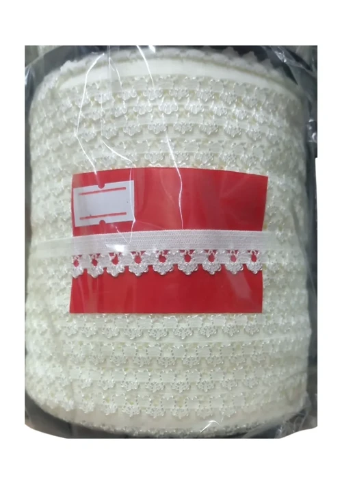 Çamaşır Lastiği Dantelli 1 cm 75 Metre Ekru - Şık ve Fonksiyonel İç Giyim Aksesuarı