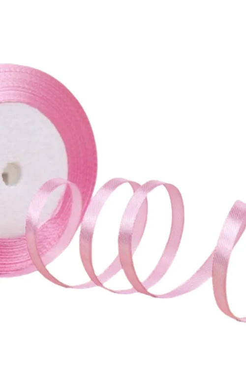 Saten Kurdele 2 cm 10 Metre Pembe - Zarif ve Parlak Dekoratif Aksesuar