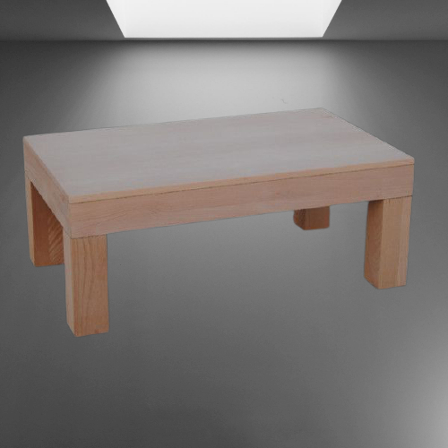 Orta Sehpa 17783 KÜT Klasik Model Ahşap Küt Ayak MDF HAM Natüre Tabla El Yapım