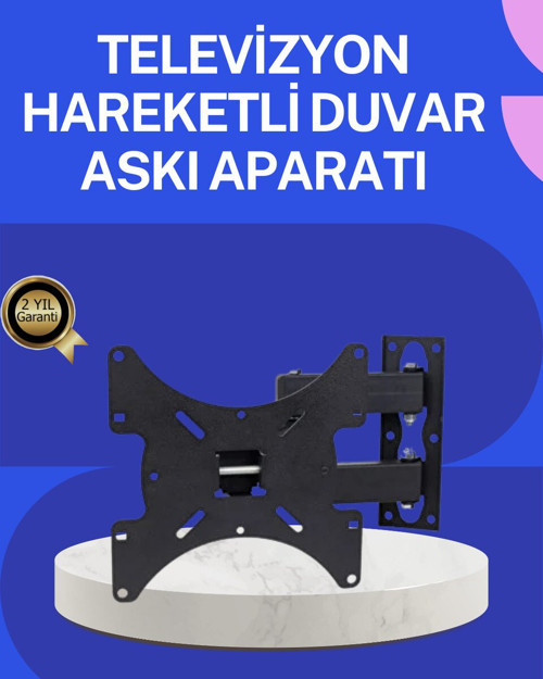 Hareketli ve Döner LED LCD TV Duvar Askı Aparatı VESA Uyumlu Montaj Sistemi