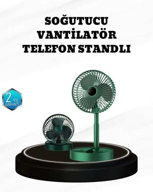 Katlanabilir Şarjlı Mini Fan – 3 Hızlı Mod, USB Şarjlı ve Sessiz Tasarım