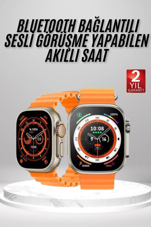 Ultra Akıllı Saat Nabız Takibi Uyku ve Adım Sayacı - Su Geçirmez GPS ve Sesli Arama
