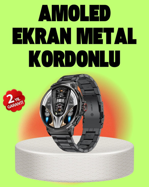 SW80 Akıllı Saat 1.93″ Ultra HD Ekran - 700 mAh Batarya, 3 Kordon