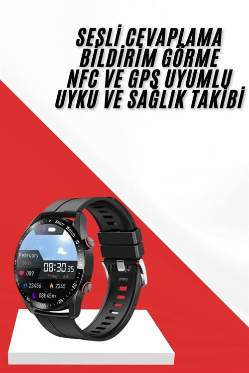 Akıllı Saat - Uzun Pil Ömrü, 1.43 inç AMOLED, Sağlık Takibi, Müzik ve Arama