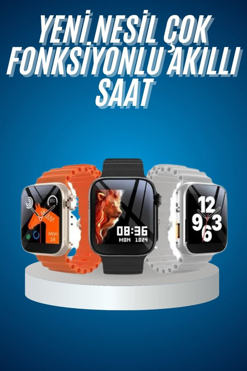 Akıllı Saat - Bildirim Görüntüleme, Müzik Kontrol, Sesli Asistan ve Masaj Modu