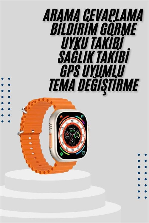 Akıllı Saat - Bluetooth Bağlantılı Arama Cevaplama, Şık Gümüş Kasa, Uzun Pil Ömrü