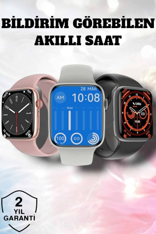 Akıllı Saat - Kalp Atışı İzleme, Adımsayar, Bluetooth 4.0, 1.54" HD Ekran